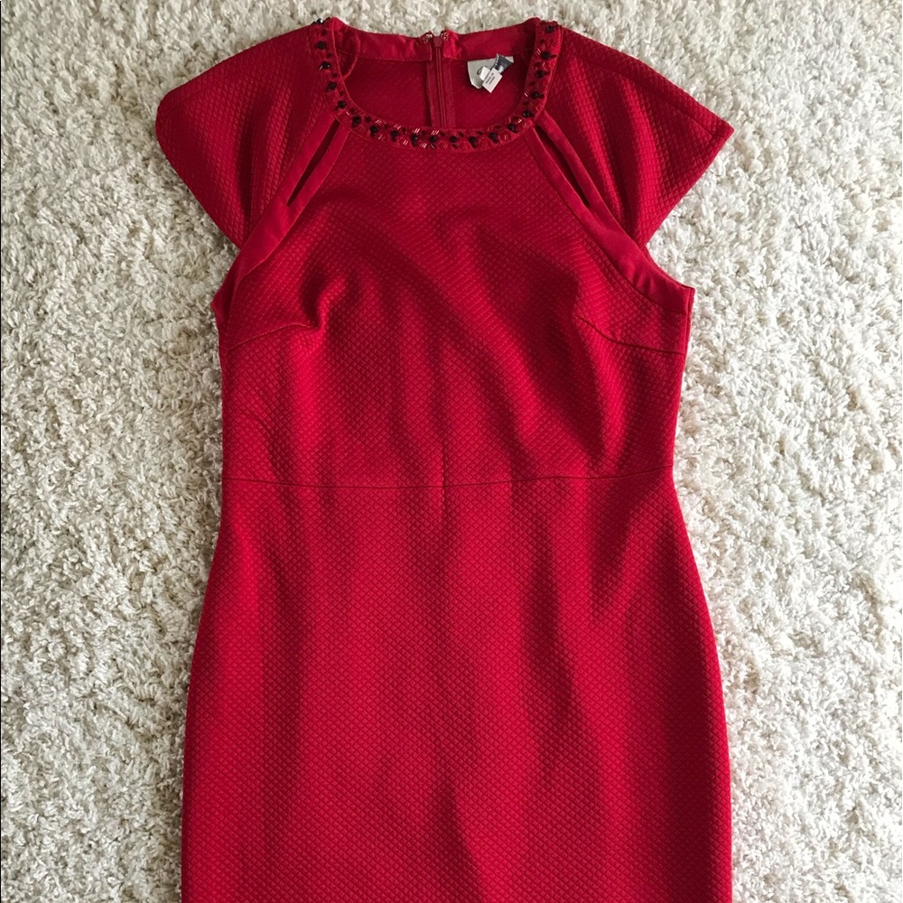 Beige by Eci red dress. Size 14 NWT